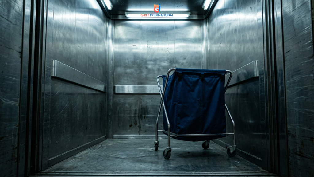 Soiled Linen Trolley compact storage laundry trolley