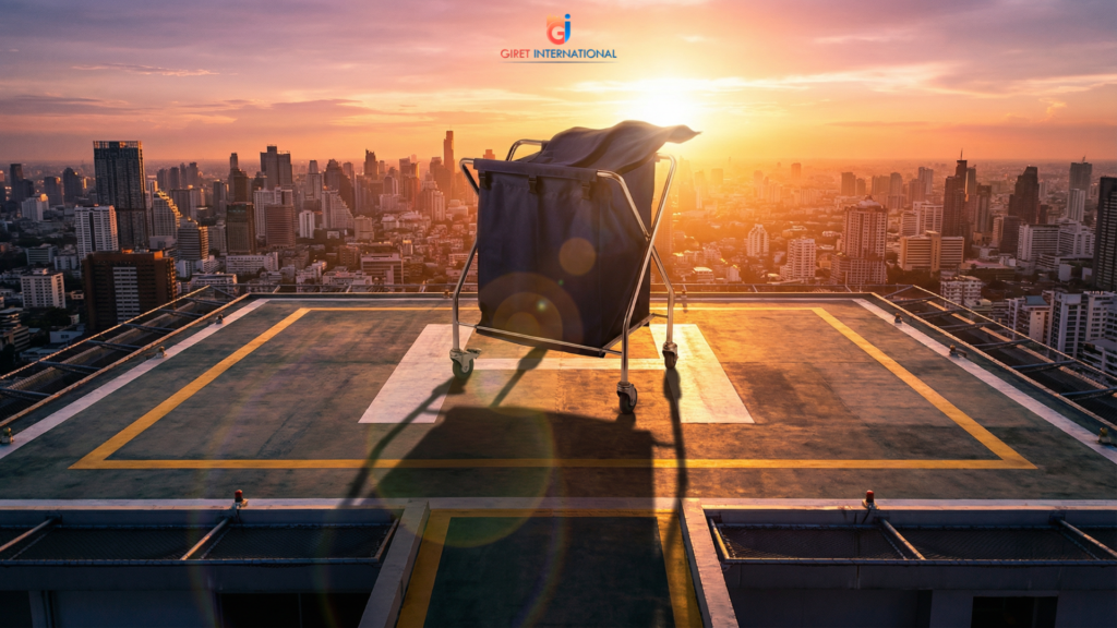 Soiled Linen Trolley hotel housekeeping heavy duty unit