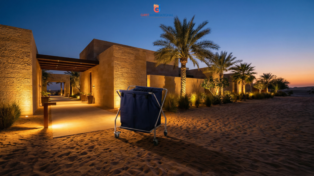 Soiled Linen Trolley strong SS201 foldable frame design