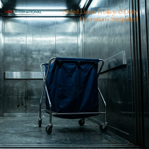 Soiled Linen Trolley organized linen transfer cart