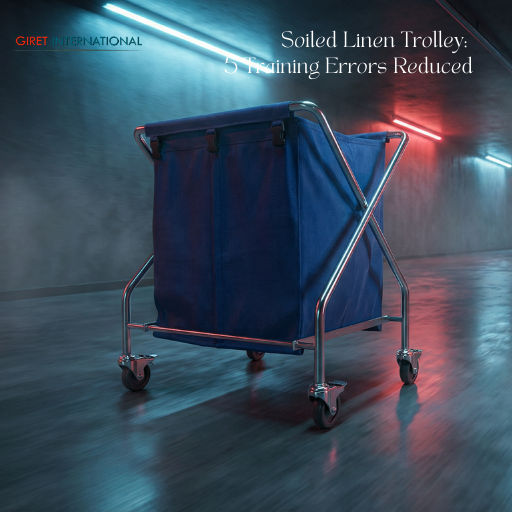 Soiled Linen Trolley stainless steel housekeeping frame