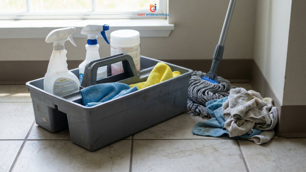 Caddy Basket Grey by Giret International strong plastic utility basket