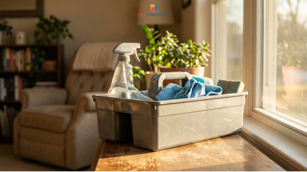 Caddy Basket Grey by Giret International durable hotel storage solution