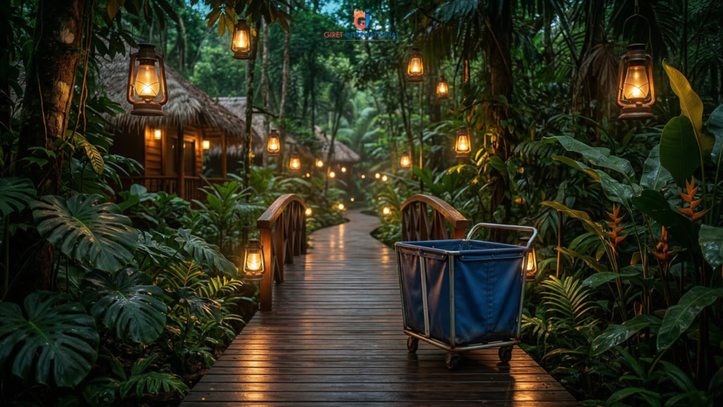 Heavy Duty Linen Trolley hospitality linen storage solution