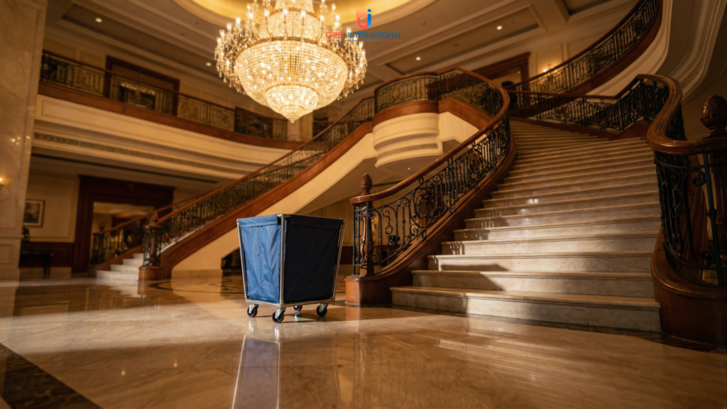 Heavy Duty Linen Trolley hotel housekeeping linen transport unit