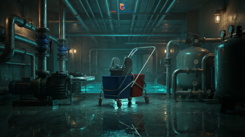 Hotel Wringer Trolley cleaning trolley with centre press wringer