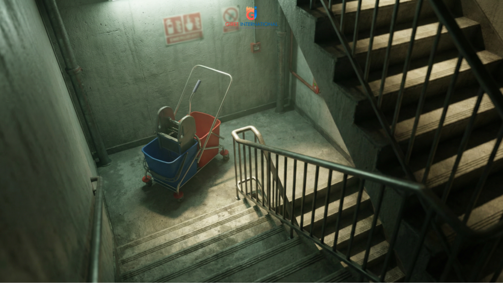 Hotel Wringer Trolley commercial floor cleaning bucket trolley