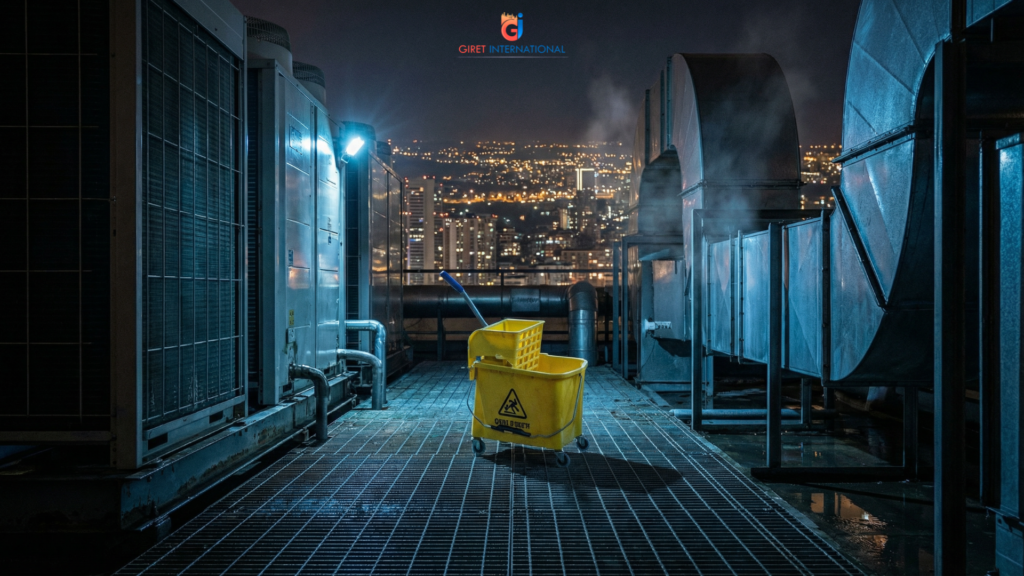 Wringer trolley for hotel cleaning staff daily use