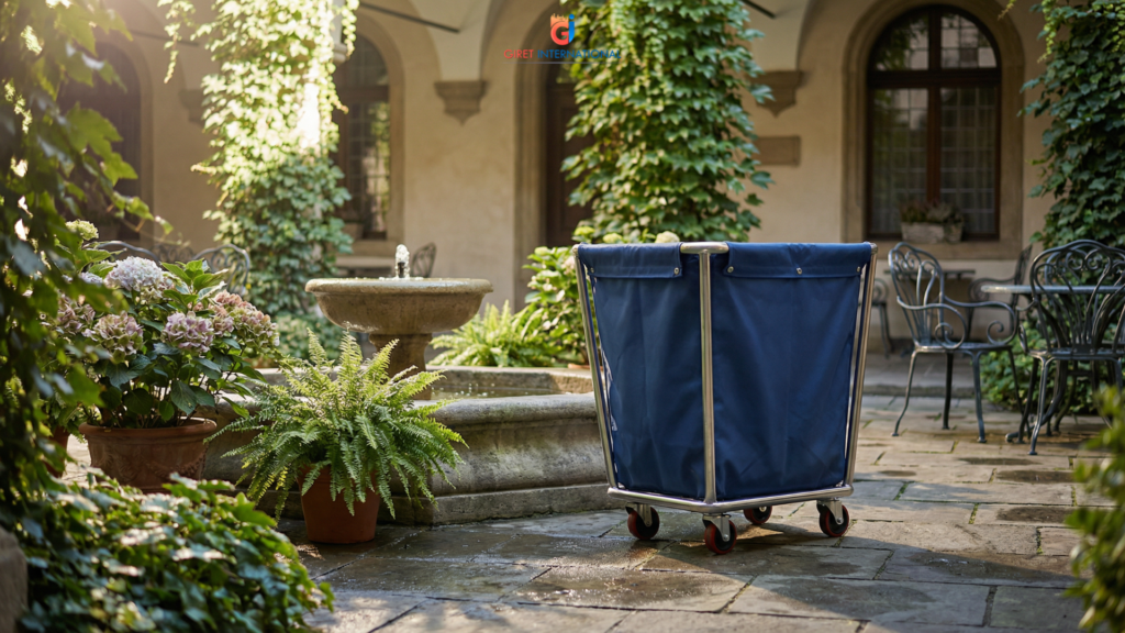 Heavy Duty Linen Trolley 150 kg capacity hospitality linen cart