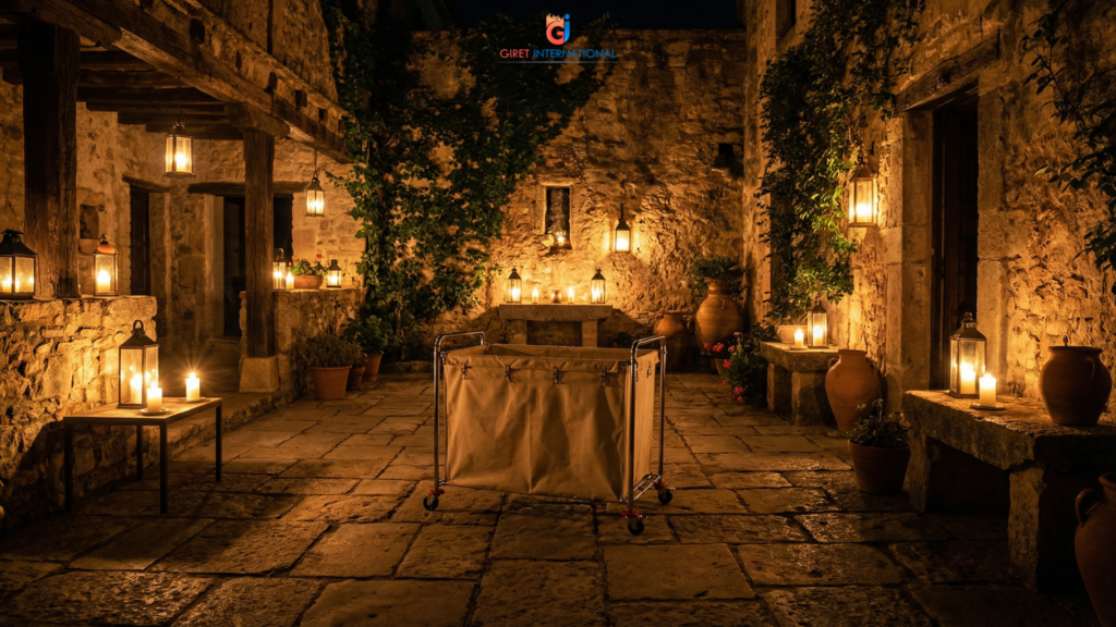 Soiled Linen Trolley Quadrate heavy load linen cart