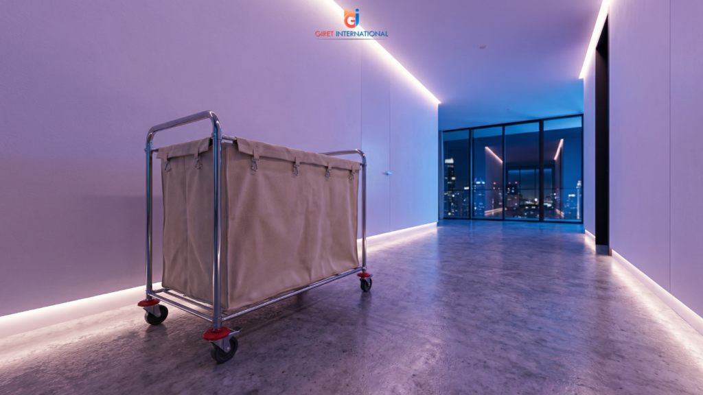 Soiled Linen Trolley Quadrate commercial laundry cart