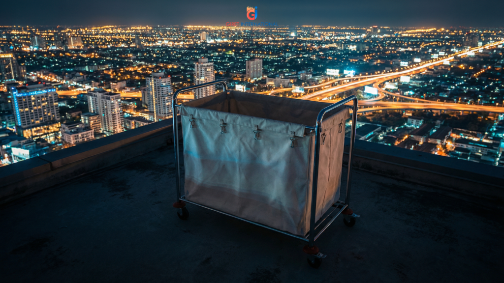 Soiled Linen Trolley Quadrate heavy duty hotel cart