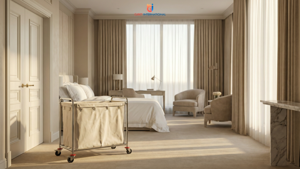 Soiled Linen Trolley Quadrate stable quadrate frame