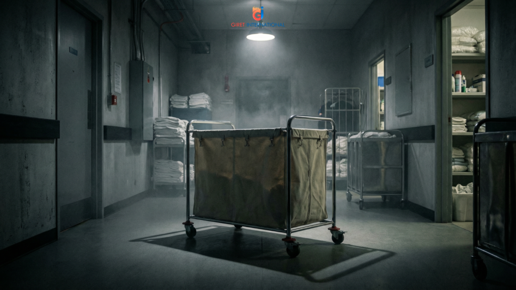 Soiled Linen Trolley Quadrate used towel transport