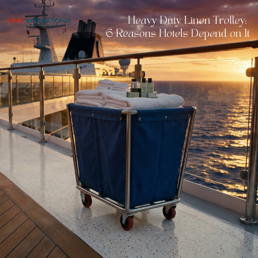 Heavy Duty Linen Trolley professional housekeeping linen cart