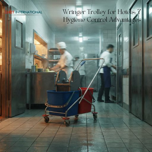 Wringer Trolley double bucket cleaning cart with wheels