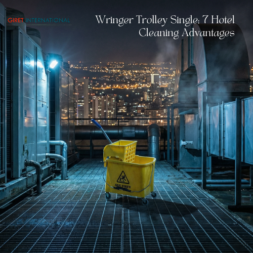 Wringer trolley for hotel efficient mop wringing system