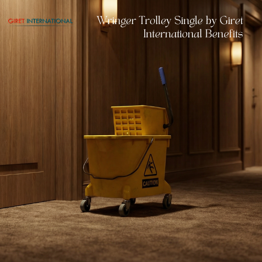 Wringer trolley for hotel smooth mobility with castor wheels