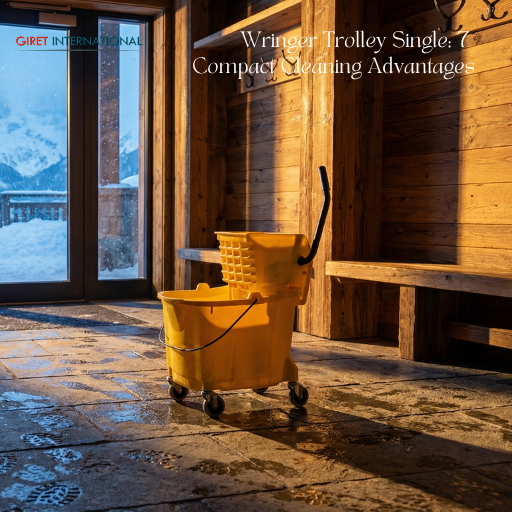 Wringer trolley single by Giret International with castor wheels