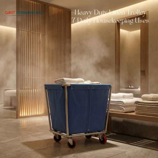 Heavy Duty Linen Trolley durable hospitality cleaning trolley