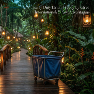 Heavy Duty Linen Trolley housekeeping trolley with strong frame