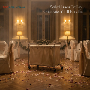 Soiled Linen Trolley Quadrate smooth wheel movement