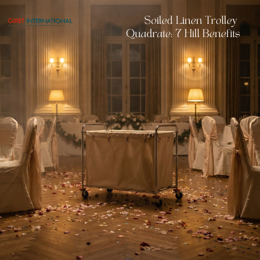 Soiled Linen Trolley Quadrate smooth wheel movement