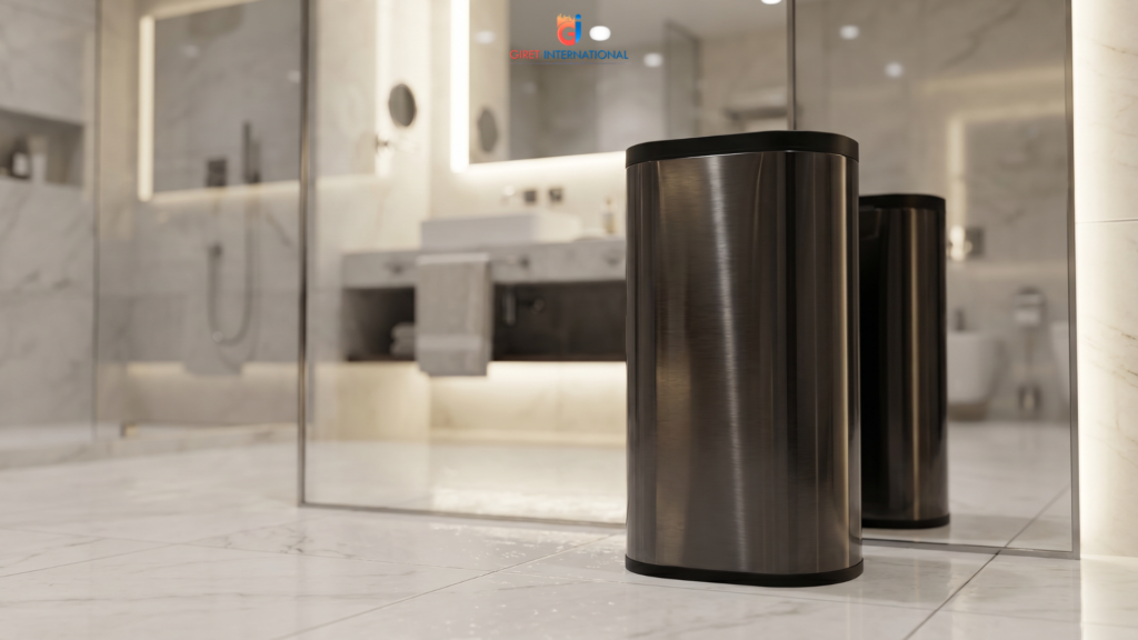 Dustbin by Giret International modern design for commercial cleaning spaces