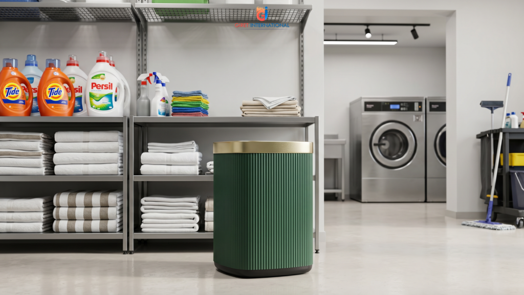 Dustbin for hotels with hygienic design and efficient waste disposal system