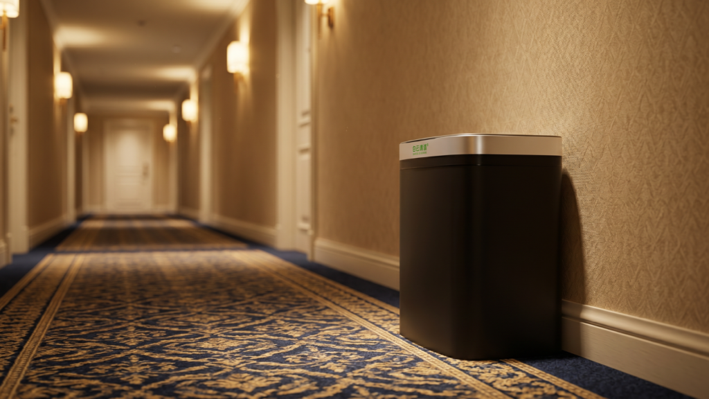 Dustbin by Giret International efficient waste disposal system for hotels