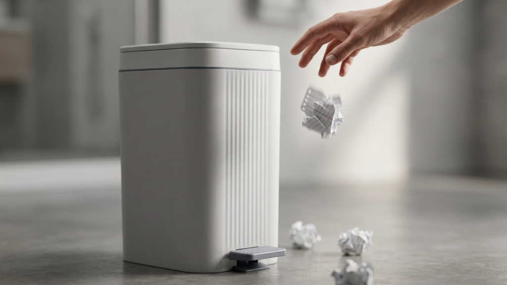 Dustbin by Giret International easy to clean hygienic waste solution