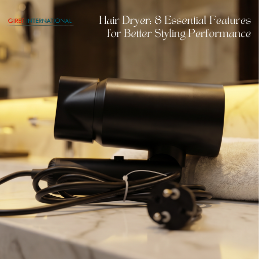 Hair Dryer for hotels fast drying with safe heat control design