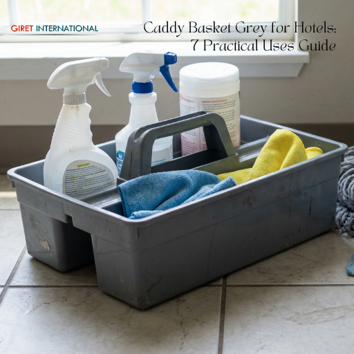 Caddy Basket Grey for hotels cleaning and utility organizer