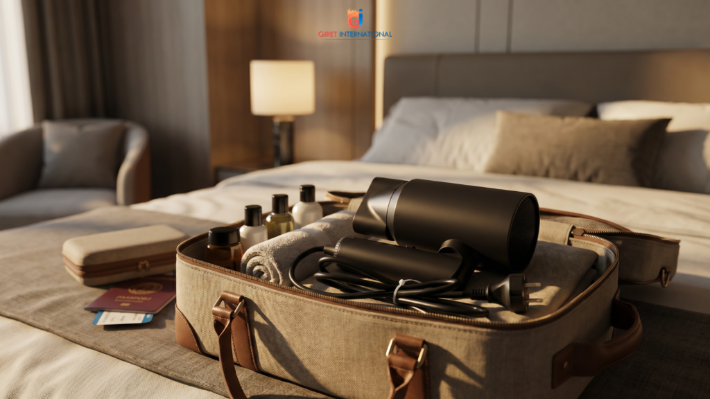 Hair Dryer by Giret International compact design for hospitality use