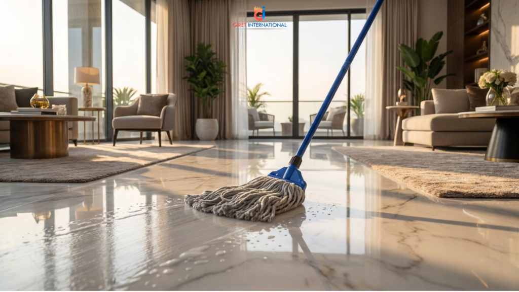 Wet Mop for hotels streak free floor cleaning solution