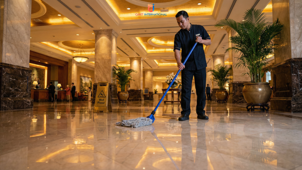 Wet Mop for hotels durable design for commercial housekeeping