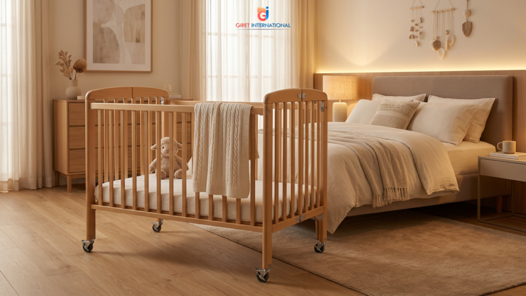 Professional baby cot for hotels with stylish modern design