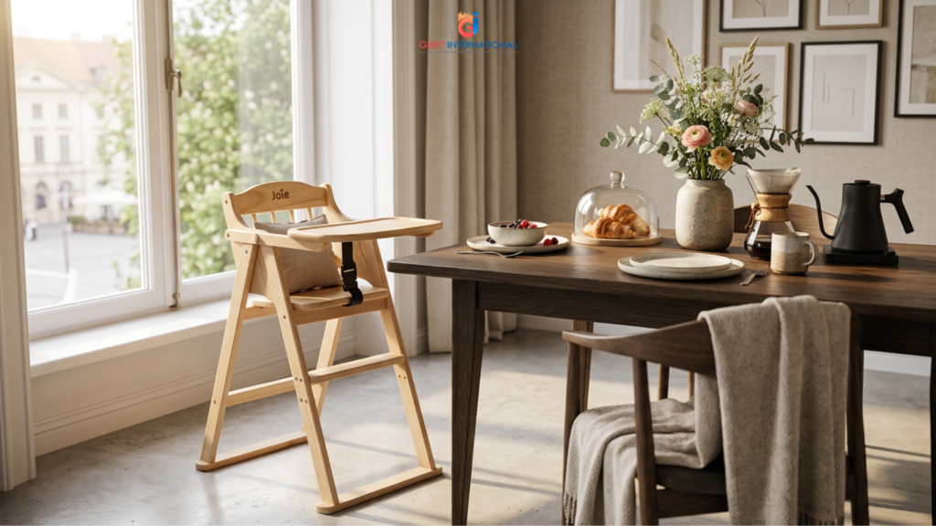Comfortable baby chair for hotels in luxury family suites