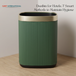 Luxury dustbin by Giret International for premium hospitality spaces