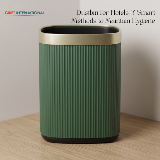 Luxury dustbin by Giret International for premium hospitality spaces