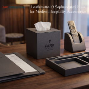 luxury leatherette tabletop accessories for hospitality use