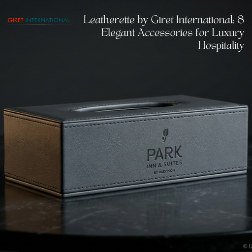 Elegant leatherette tissue box holder for luxury hospitality interiors