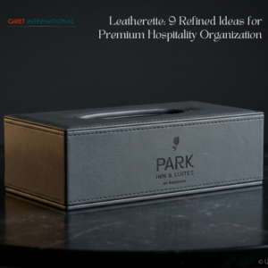 Stylish leatherette hotel room accessories with premium craftsmanship