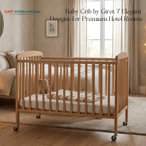 Foldable baby cot by Giret for luxury family hotel suites