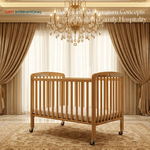 Stylish baby cot by Giret for modern hospitality interiors