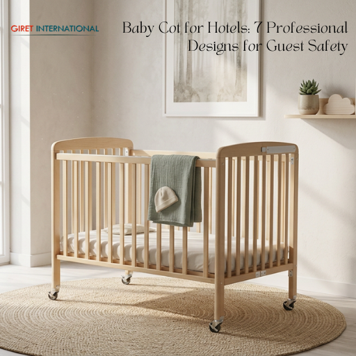 Elegant baby cot by Giret for premium hospitality comfort