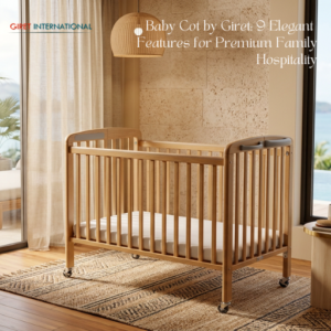 Safe and comfortable baby cot for hotel guest rooms