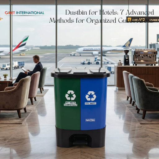 luxury dustbin for hotels with easy cleaning and hygiene support
