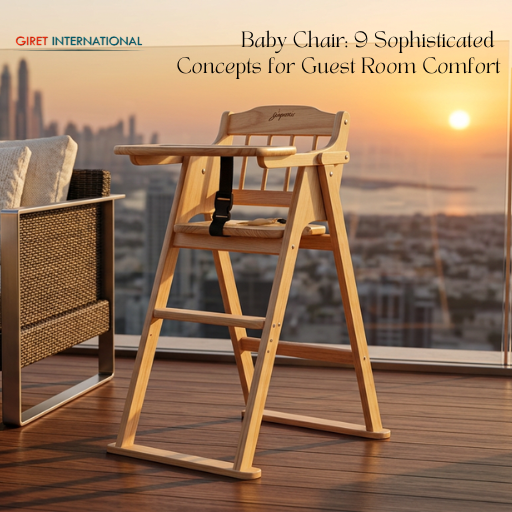 Premium hospitality baby chair for hotels with elegant interiors