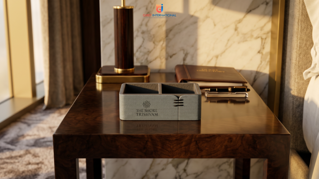 leatherette for hotels durable luxury tabletop organizer